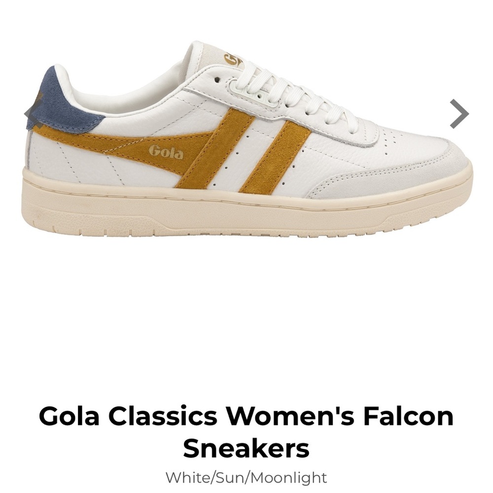 GOLA Classics Falcon Sneakers in White/Sun/Moonlight - Size 6